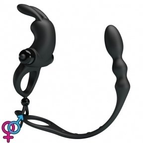 Насадка на член Pretty Love Vibration Penis Sleeve V Black (6603BI0809)