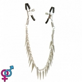 Зажимы на соски Long Chain с шипами (810318)
