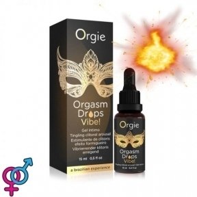Возбуждающие капли для клитора Orgie Orgasm Drops Vibe!, 15 мл, тепло-холод, эффект вибрации, (OR51652)