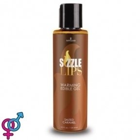 Зігріваючий масажний гель Sensuva - Sizzle Lips Salted Caramel, 125 мл (SO3211)