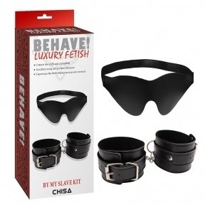 Набір маска+наручники Behave Luxury Fetish Chisa (CH64572)