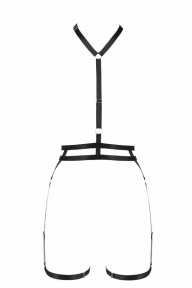 Портупея-стрепи з подвійним ременем DENIRA black XXL/XXXL - Passion Exclusive (SO2522)