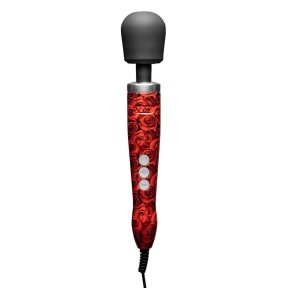 Вібромасажер DOXY Die Cast ROSE PATTERN, потужний, живлення 220В, металевий корпус (SO8017)
