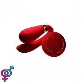 Вибромассажер для пар с функцией управления со смартфона ZALO Fanfan Set, Bright Red (ZL00437)