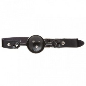 Кляп з шкіри Loveshop Latex Comfort BREATHABLE BALL GAG BLACK (F61404)