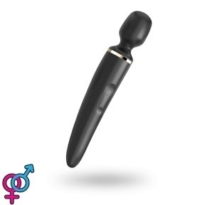 Вибромассажер Satisfyer Wand-er Woman (Black/Gold), водонепроницаемый, мощный, размер XXL (SO3456)