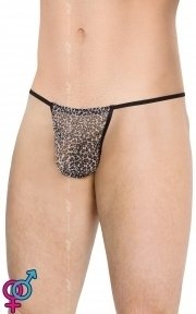 Мужские стринги Mens Thong 4531 grey panther, OneSize (5591453160)