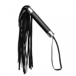 Плетка из экокожи FLOGGER METAL BLACK (F61421)