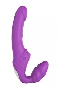 Страпон безремневой VIBES OF LOVE DOUBLE DIPPER PURPLE (DT21505)