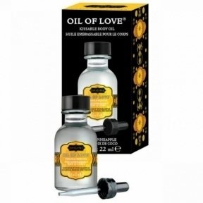 Їстівне масло для поцілунків Kamasutra OIL OF LOVE Ароматний Кокос і Соковитий Ананас 22 мл (470242)