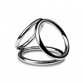 Потрійне ерекційне кільце Sinner Gear Unbendable - Triad Chamber Metal Cock and Ball Ring - Medium (SO4618)