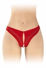 Трусики з перлами і доступом Secret Fashion Sophie Red (SO4717)