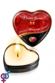 Масажна свічка сердечко Plaisirs Secrets, 35 мл