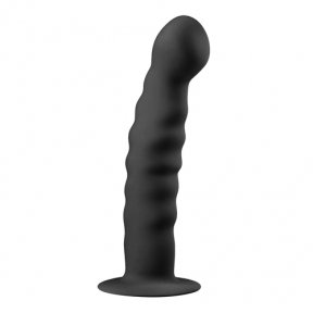 Фаллоимитатор на присоске Easytoys черный, 14.2 х 2.8 см (ET200BLK)