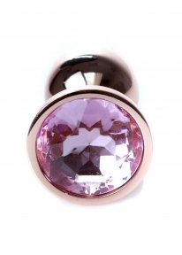 Анальна пробка S з рожевим каменем Boss of toys Jewellery (BS64108)