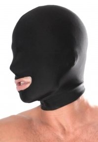 Маска, эластичная с отверстием для рта, черная, One Size (PD44098)