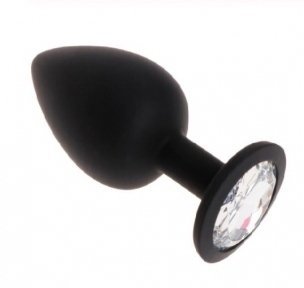 Анальная пробка Black Silicone Diamond, S (820140)