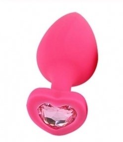 Анальна Pink Silicone Heart Light Pink,M (820164)