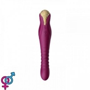 Вібромасажер з фрикціями та управлінням зі смартфона ZALO KING, Velvet (ZL01803)
