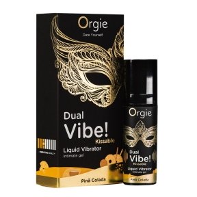 Рідкий вібратор Orgie Dual Vibe! Pina Colada Kissable Liquid Vibrator, 15мл, SX1498