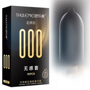 Презервативы латексные ультратонкие Shulemei 000, больше смазки, 10 шт (92027)