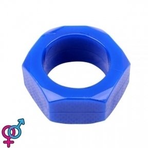 Кільце ерекційне Nust Bolts Cock Ring-Blue (CH94084)