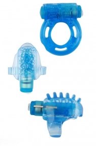 Набір вібро іграшок Chisa Teasers Ring Kit-BLUE (CH43829)