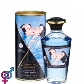 Разогревающее масло Shunga APHRODISIAC WARMING OIL - Coconut Thrills, 100 мл
