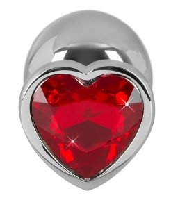 Анальна металева пробка з каменем Diamond Butt Plug large (5327970000)