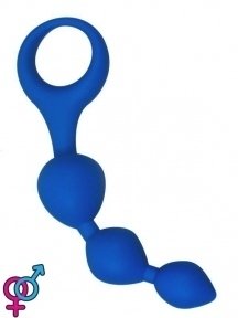 Анальні кульки Adrien Lastic Triball, 15х2 см, синій (AD20065)