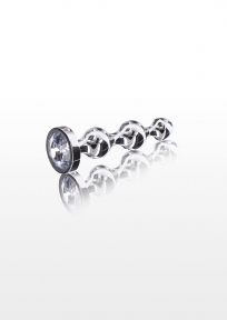 Анальная елка S . металлическая с камнем Diamond Star Beads ToyJoy (TJ10576)