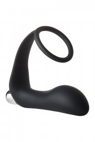 Анальная пробка с эррекционным кольцом FANTASSTIC VIBRATING ANAL PLUG WITH COCKRING BLACK (DT22005)