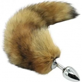 Анальна пробка S лисий хвіст DS Fetish Anal plug S fox tail natural fox (274401206)