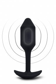 Анальная пробка с вибрацией Snug Plug 2 B-Vibe, силиконовая, черная (BV-014 BLK)