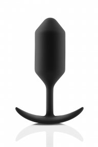 Анальна пробка із зміщеним центром ваги Snug Plug 3 B-Vibe, силіконова, чорна (BV-009 BLK)