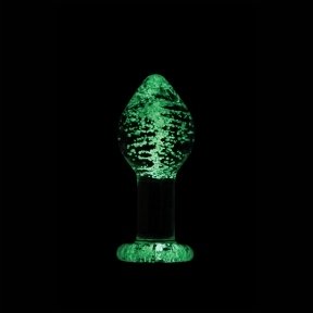 Анальна пробка скляна NS Novelties, що світиться FIREFLY GLASS PLUG LARGE CLEAR (T280469)
