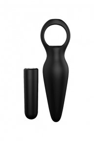 Анальная пробка с вибрацией Dream Toys CHEEKY LOVE TAPERED PLUG BLACK (DT21548)