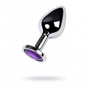 Анальная пробка Silver Metal Diamond Violetl, L (820191)