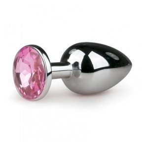 Анальна пробка Loveshop Silver Metall Pink, M (820184)