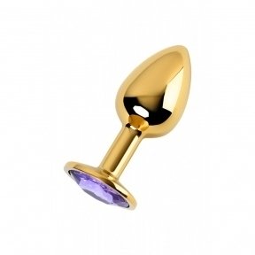 Анальна пробка Loveshop Gold Metal violet, M (820183)
