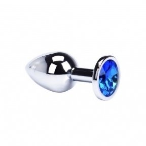 Анальная пробка Silver Diamond Dark Blue, M (820186)