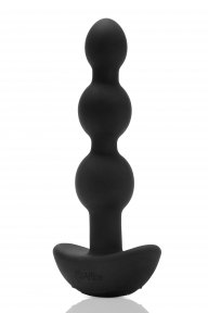 Анальні кульки з пультом, 2 мотори B-Vibe TRIPLET ANAL BEADS, чорні (BV-005 BLK)