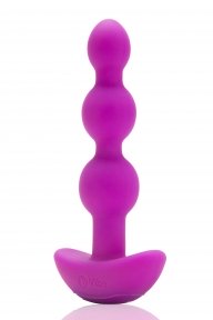 Анальные шарики с пультом, 2 мотора B-Vibe TRIPLET ANAL BEADS, фуксия (BV-005 FUC)