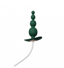 Анальний плаг з вібрацією Qingnan No.8 Mini Vibrating Anal Beads Green (Q98002)