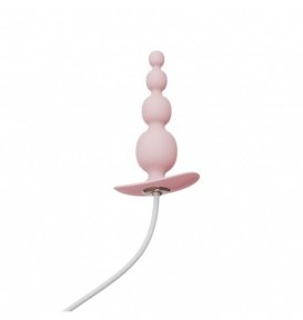 Анальний плаг з вібрацією Qingnan No.8 Mini Vibrating Anal Beads PINK (Q98019)