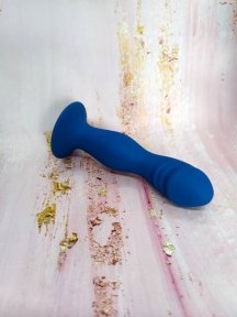 Анальний плаг у формі пеніса Loveshop M синій, 16х3.5 см (LH49320)