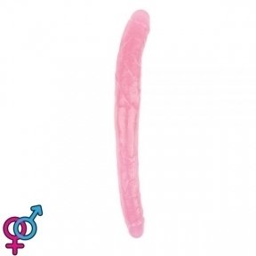 Фаллоимитатор двойной Hi-Rubber 45 см, Pink (CH96876)