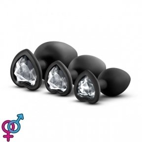 Набір анальних пробок LUXE BLING PLUGS TRAINING KIT WHITE GEMS (T330854)