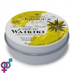 Массажная свечa Petits Joujoux - Waikiki Beach - Coconut and Pineapple, 43 мл