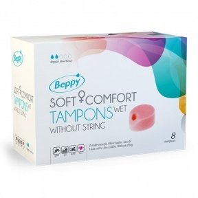 Безнитиевые тампоны для секса и спорта BEPPY - WET TAMPONS, 8 шт (E23605)